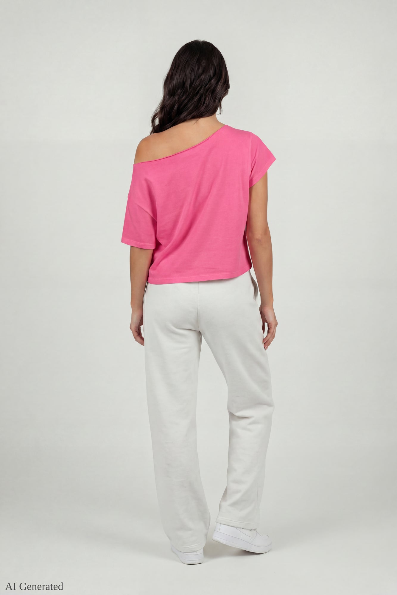 Off-Shoulder Summer Graphic T-Shirt