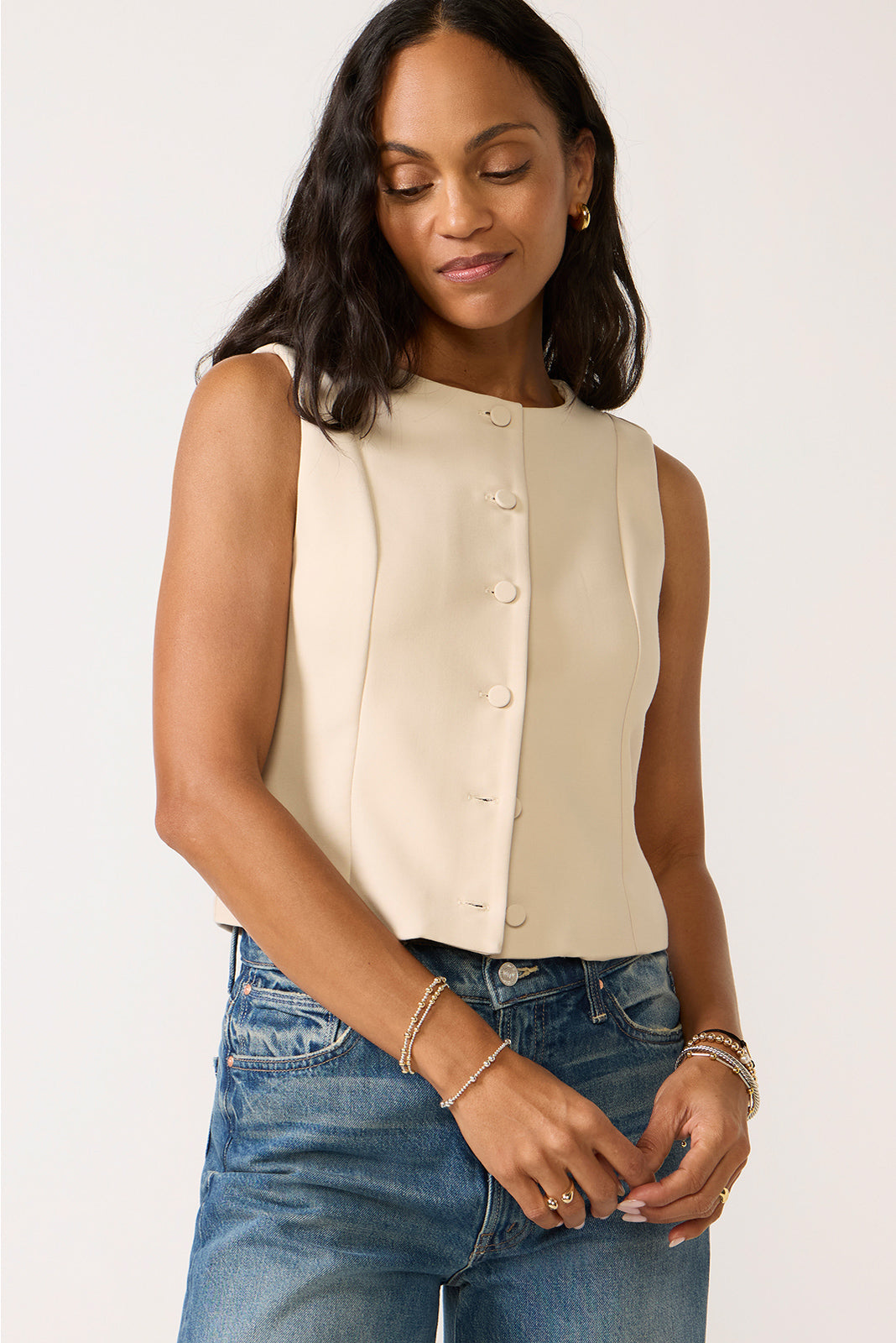 Briar Button Front Vest