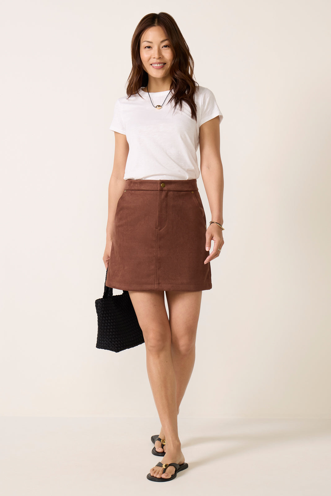 Claudia Suede Mini Skirt
