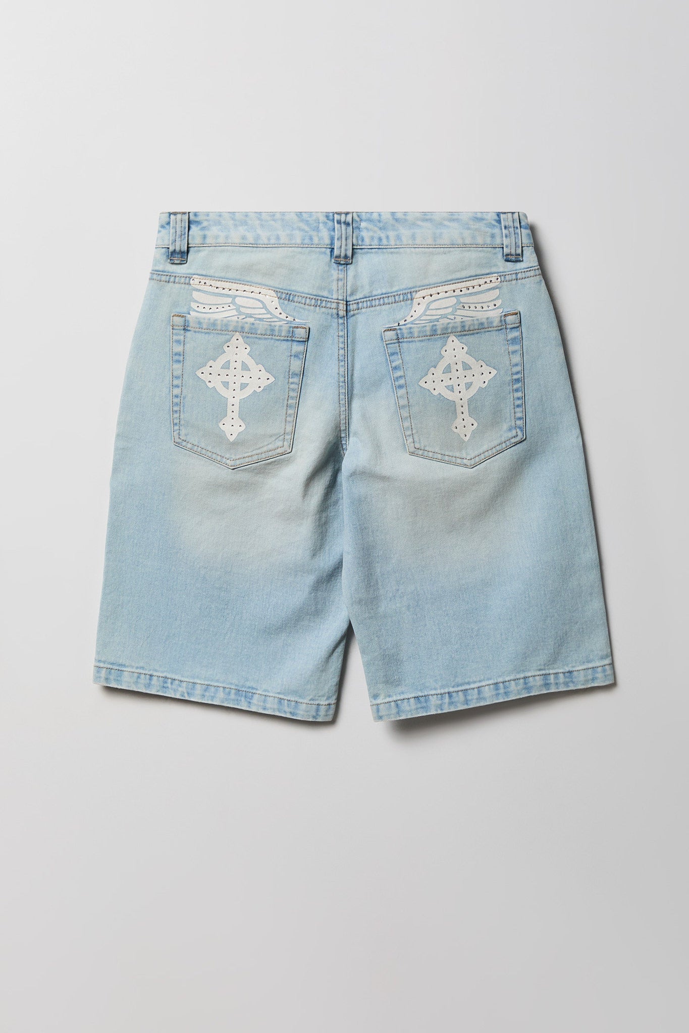 Brooklyn Graphic Low Rise Baggy Light Jort