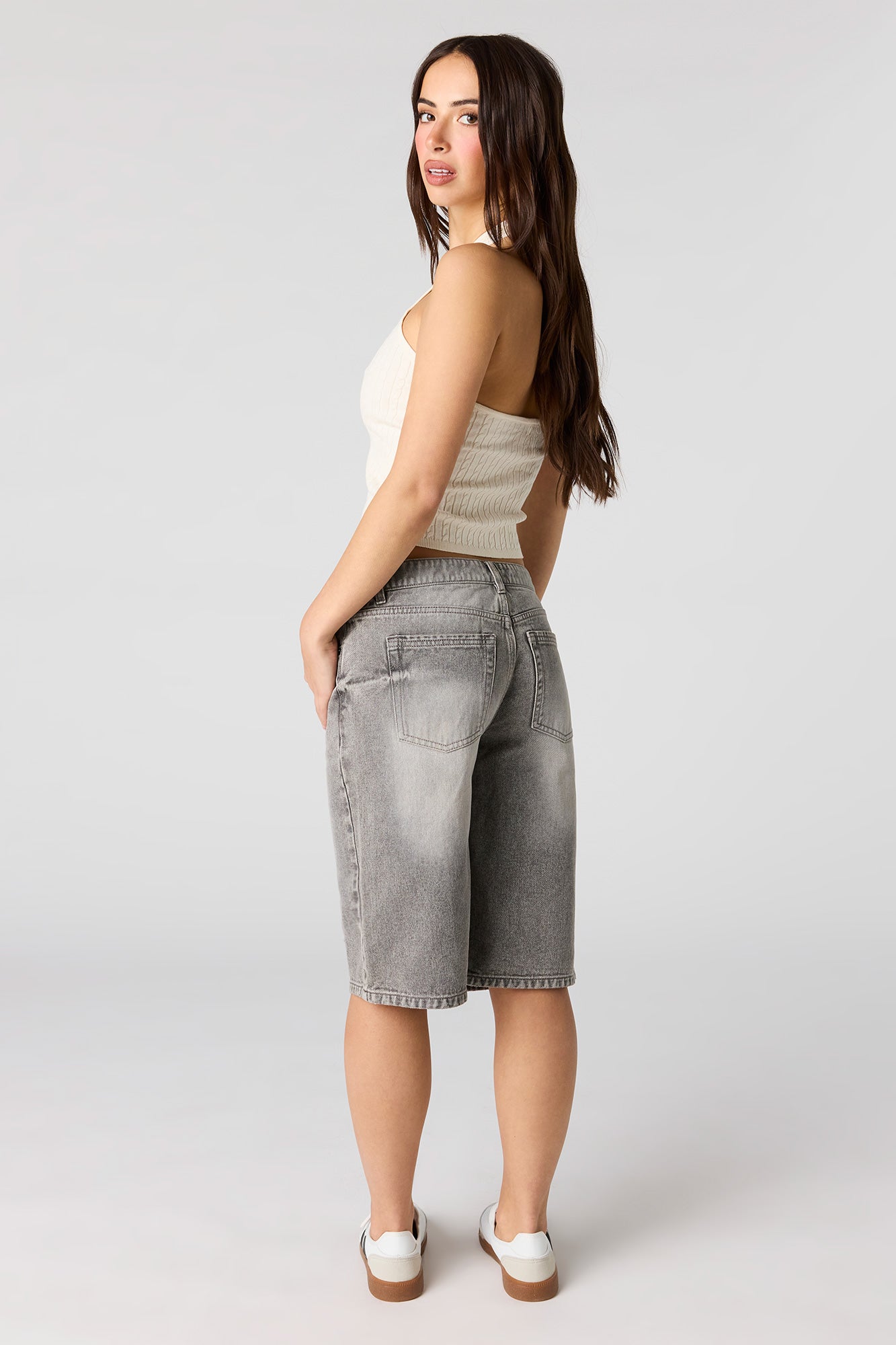 Low Rise Grey Jort 13"