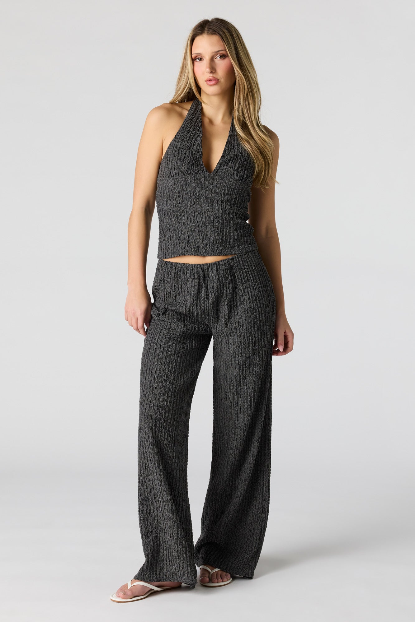 Textured Halter Top