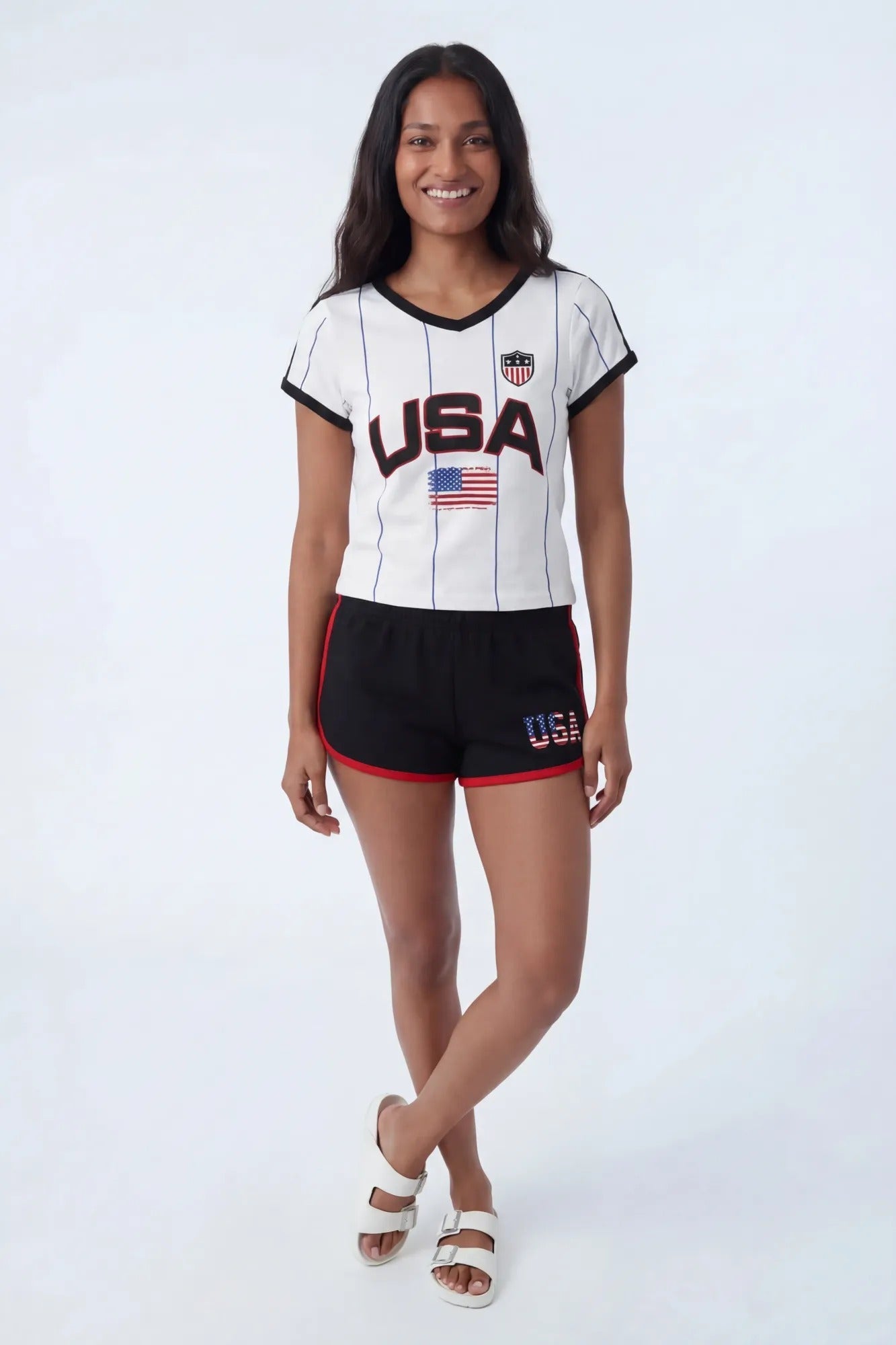 USA Graphic Ringer Tee