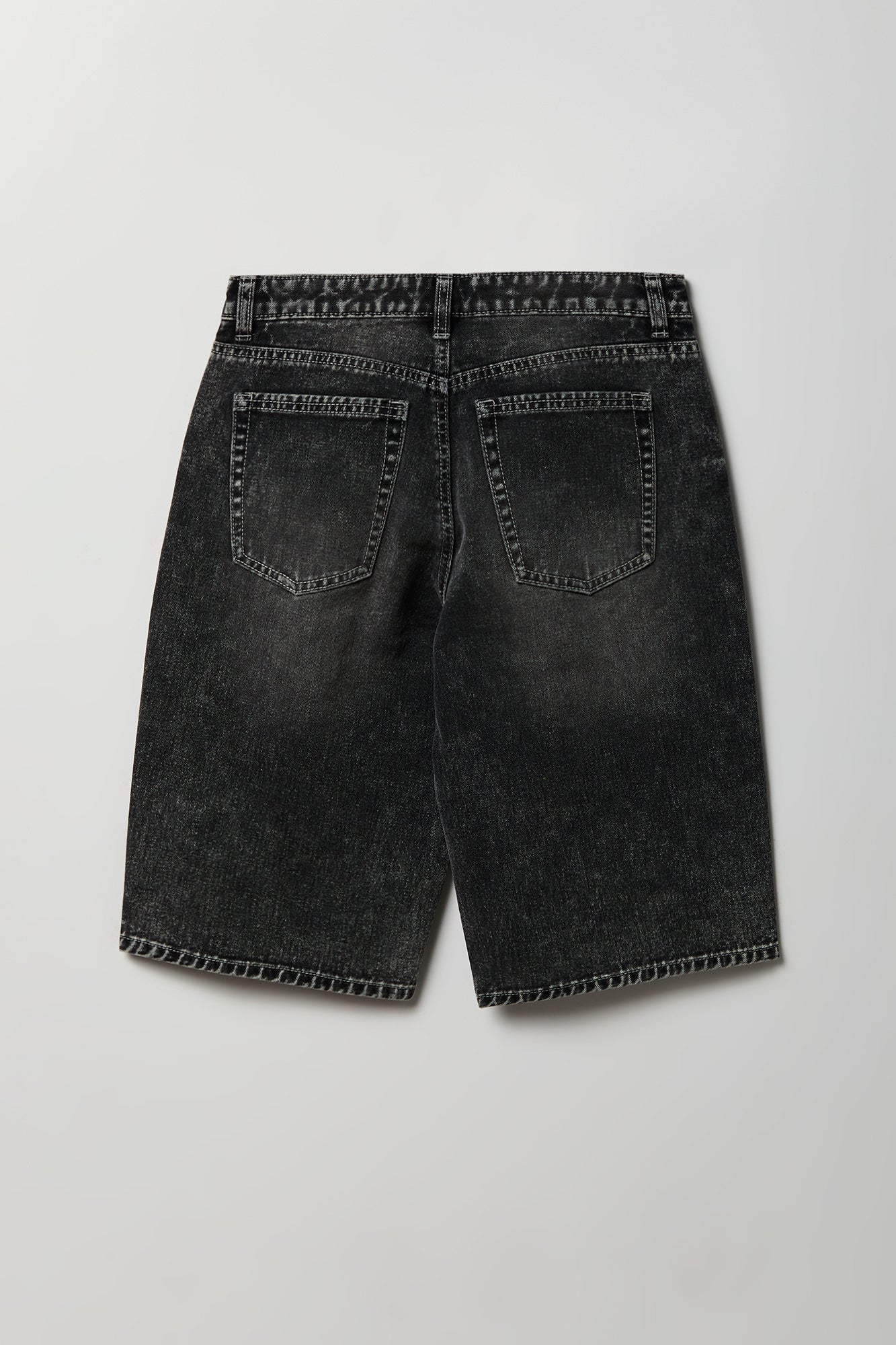 Low Rise Baggy Washed Black Jort 13"
