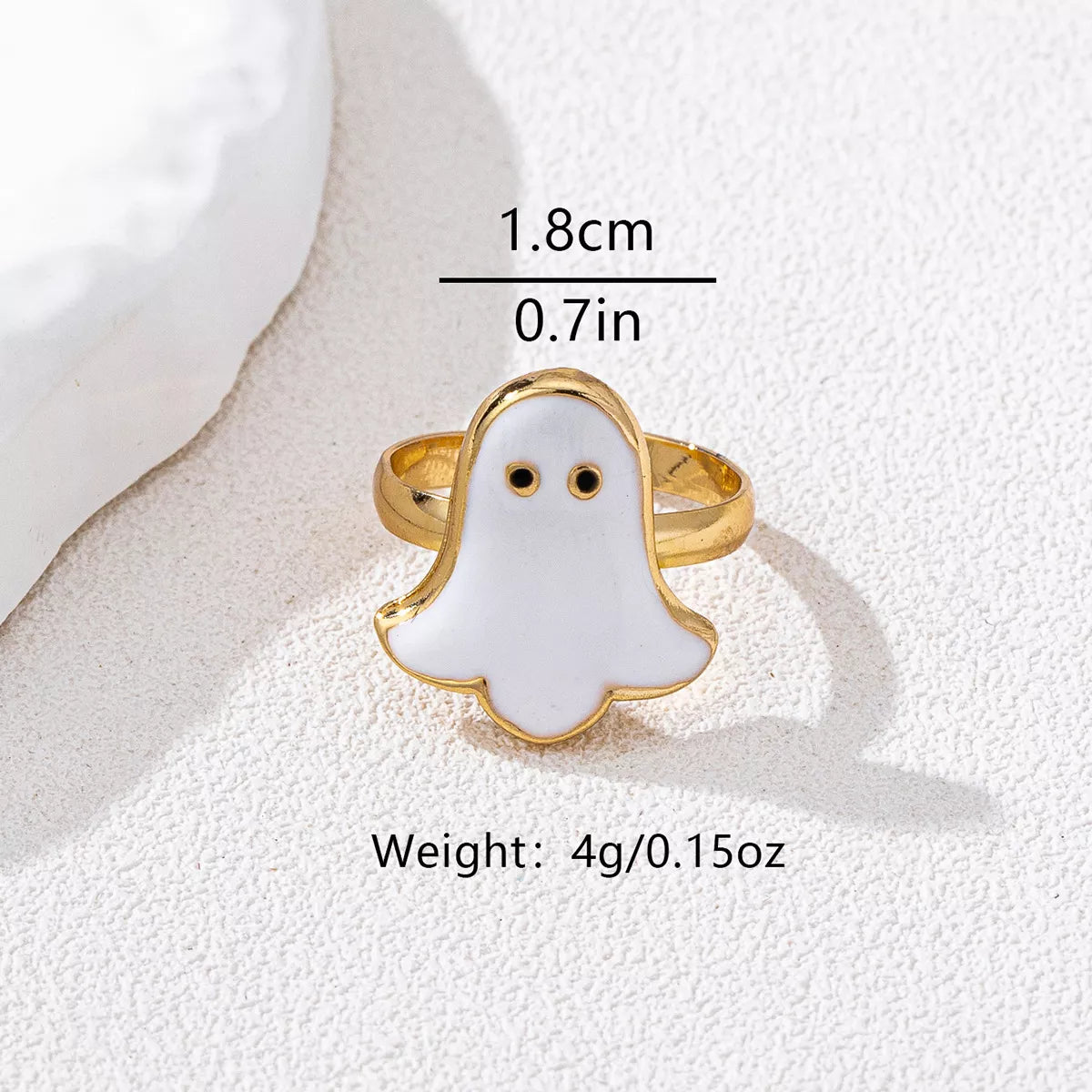 Halloween Ghost 18K Gold-Plated Ring