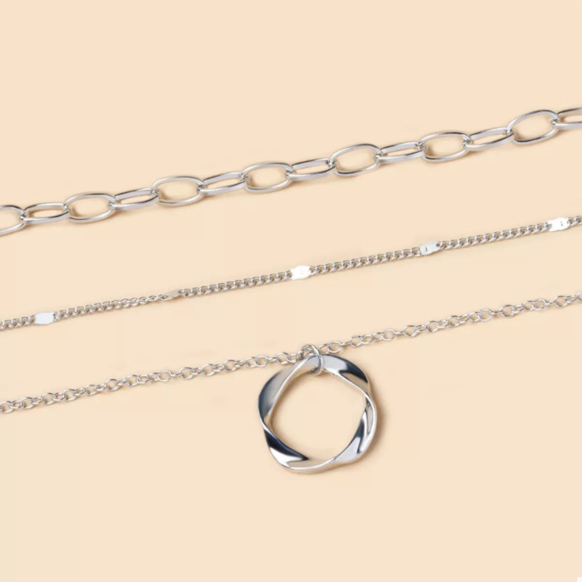 Three Layered Pendant Necklace