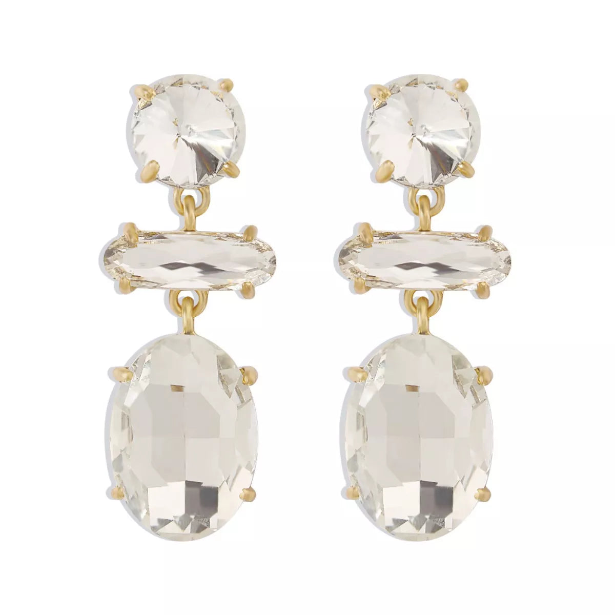 Alloy Geometric Dangle Earrings