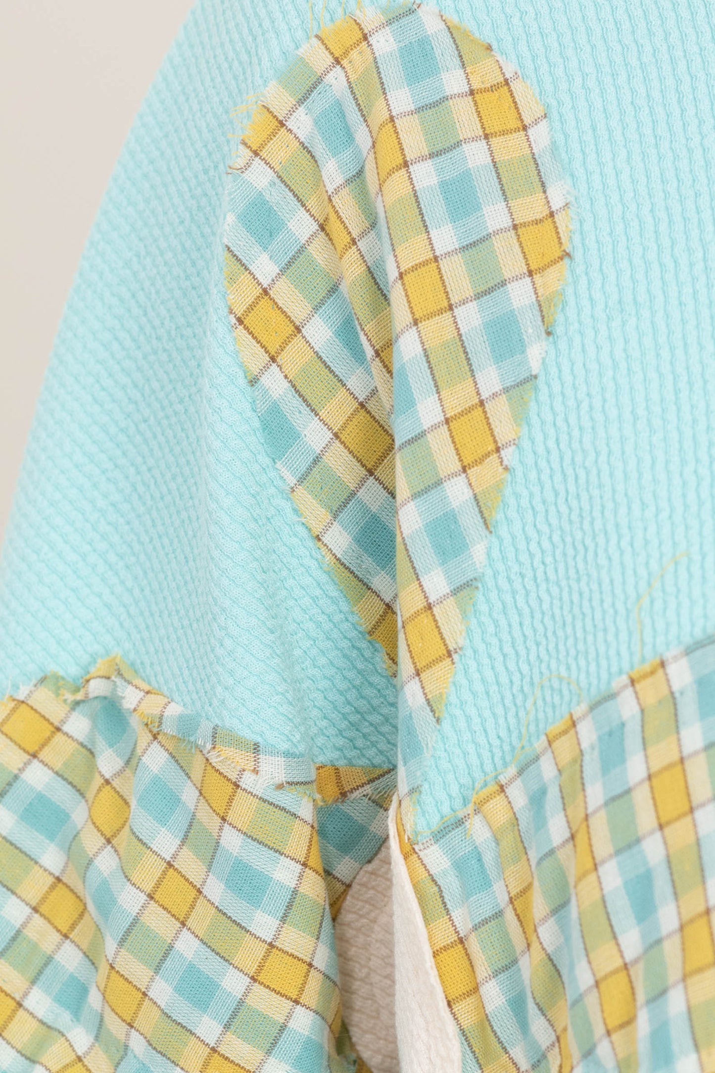 Aqua Colorblock Oversized Pullover Knit Top