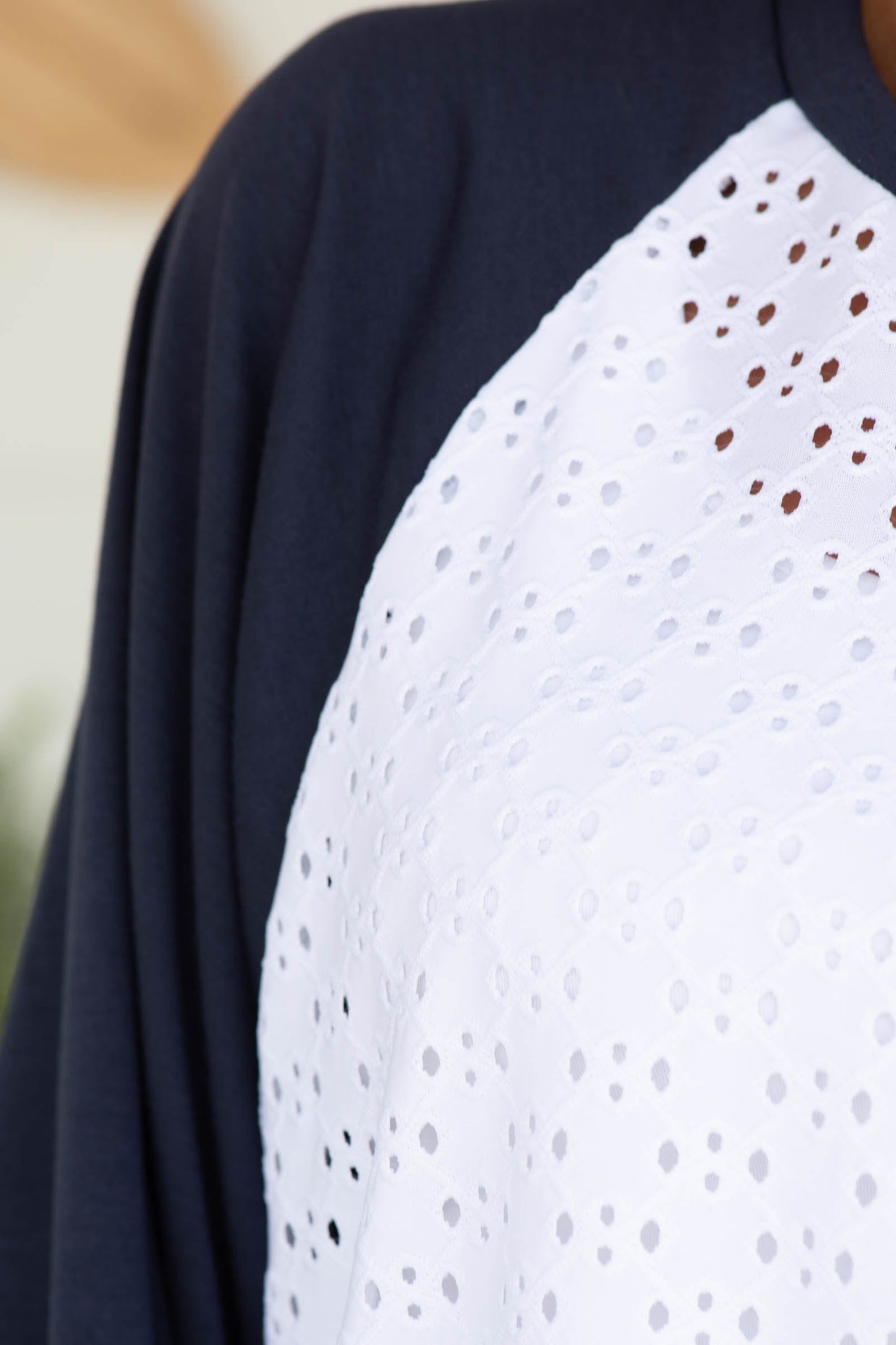 Americana Raglan Knit Long Sleeve Top