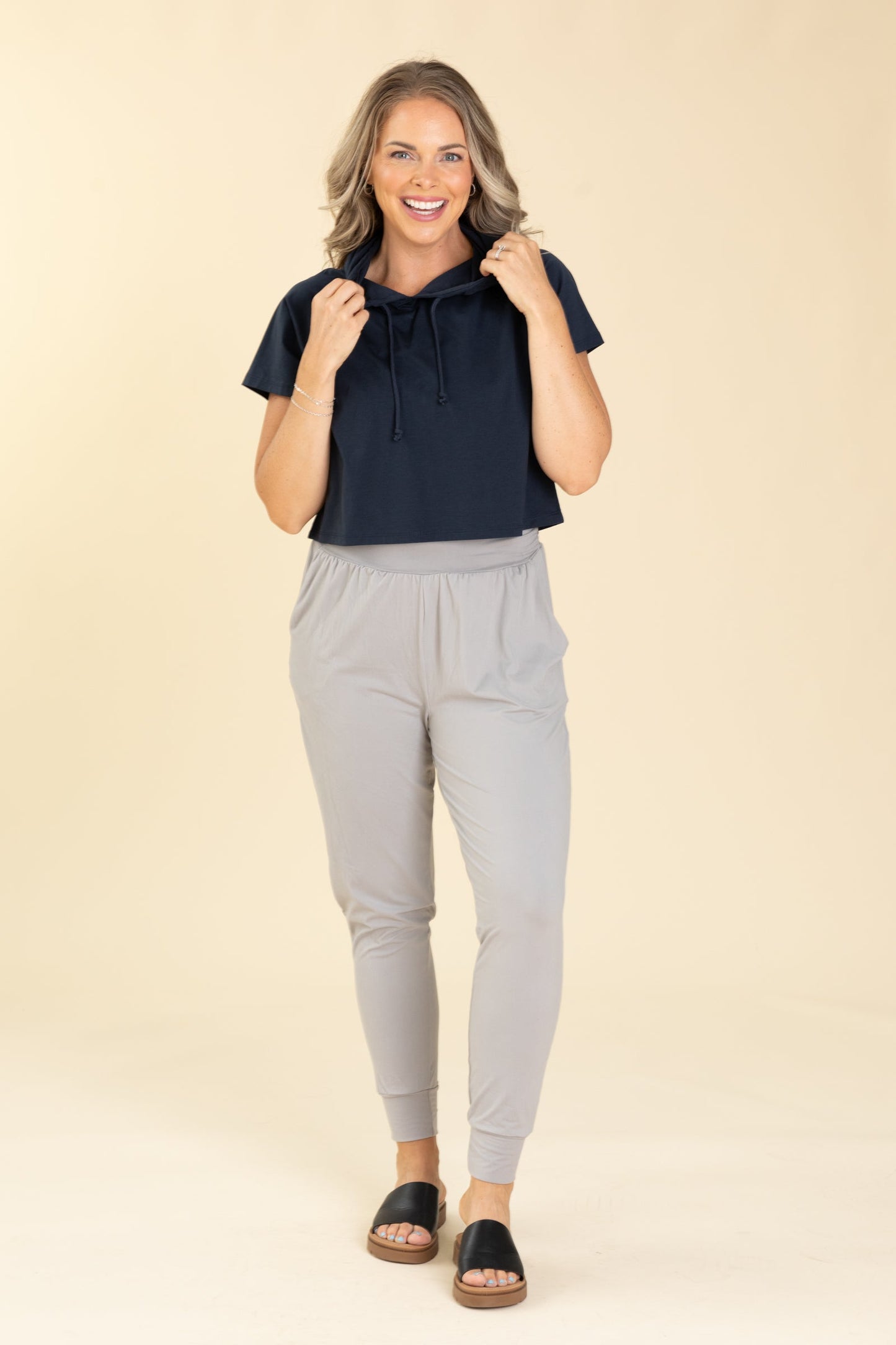 Air Essentials Raglan Hoodie Knit Top