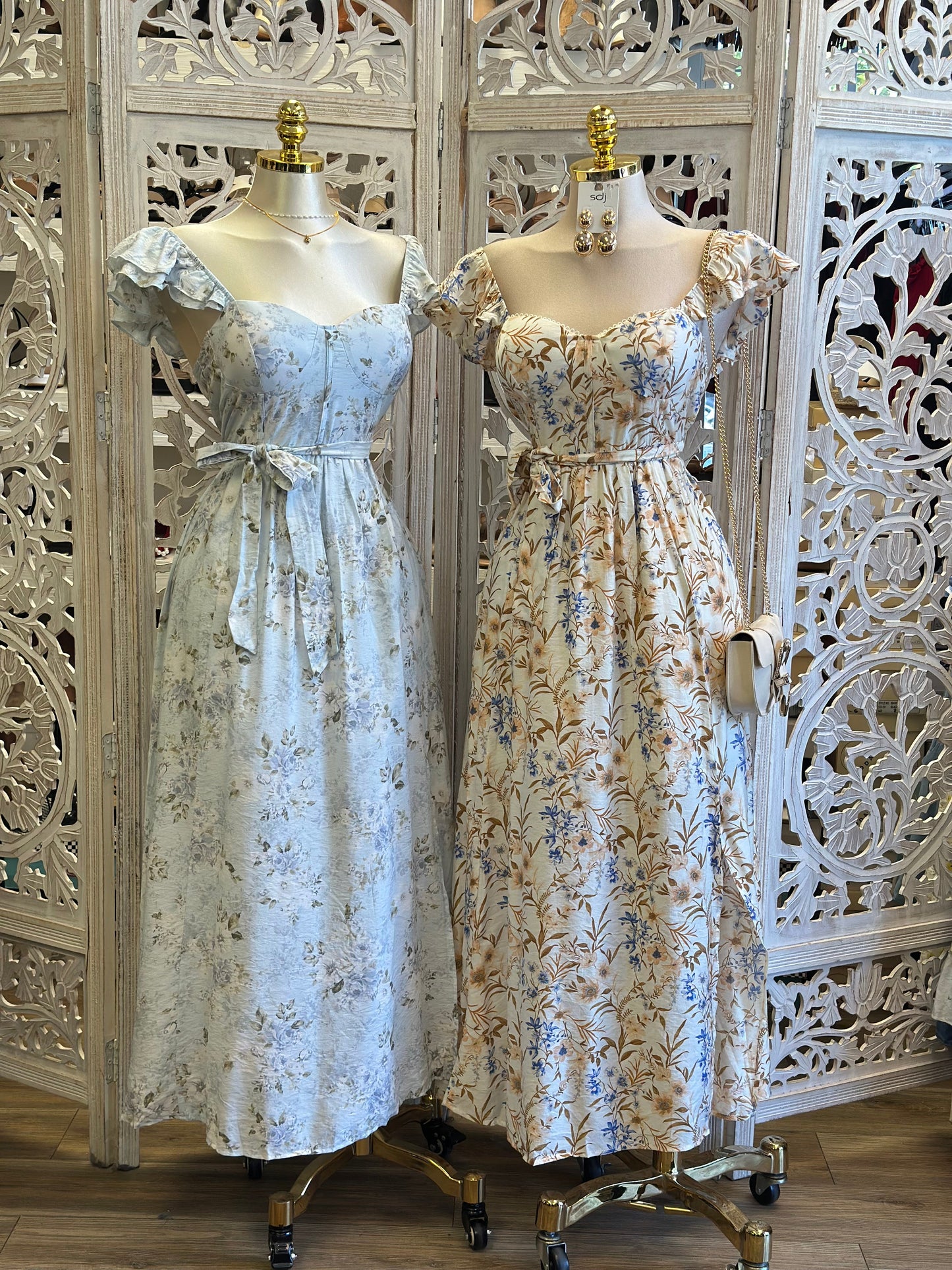 Floral Maxi Dress -Stretchy, Estira
