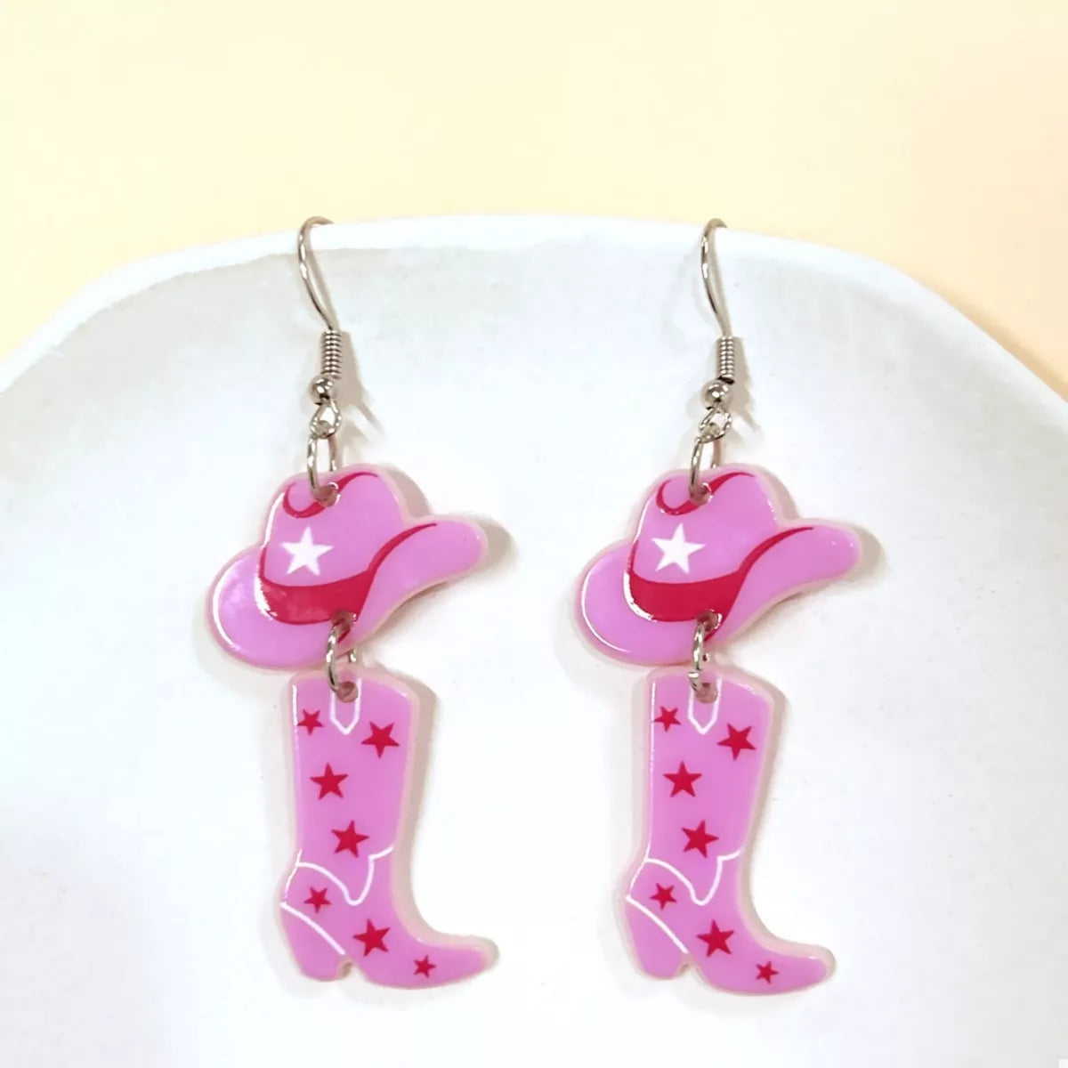 Cowboy Boot and Hat Dangle Earrings