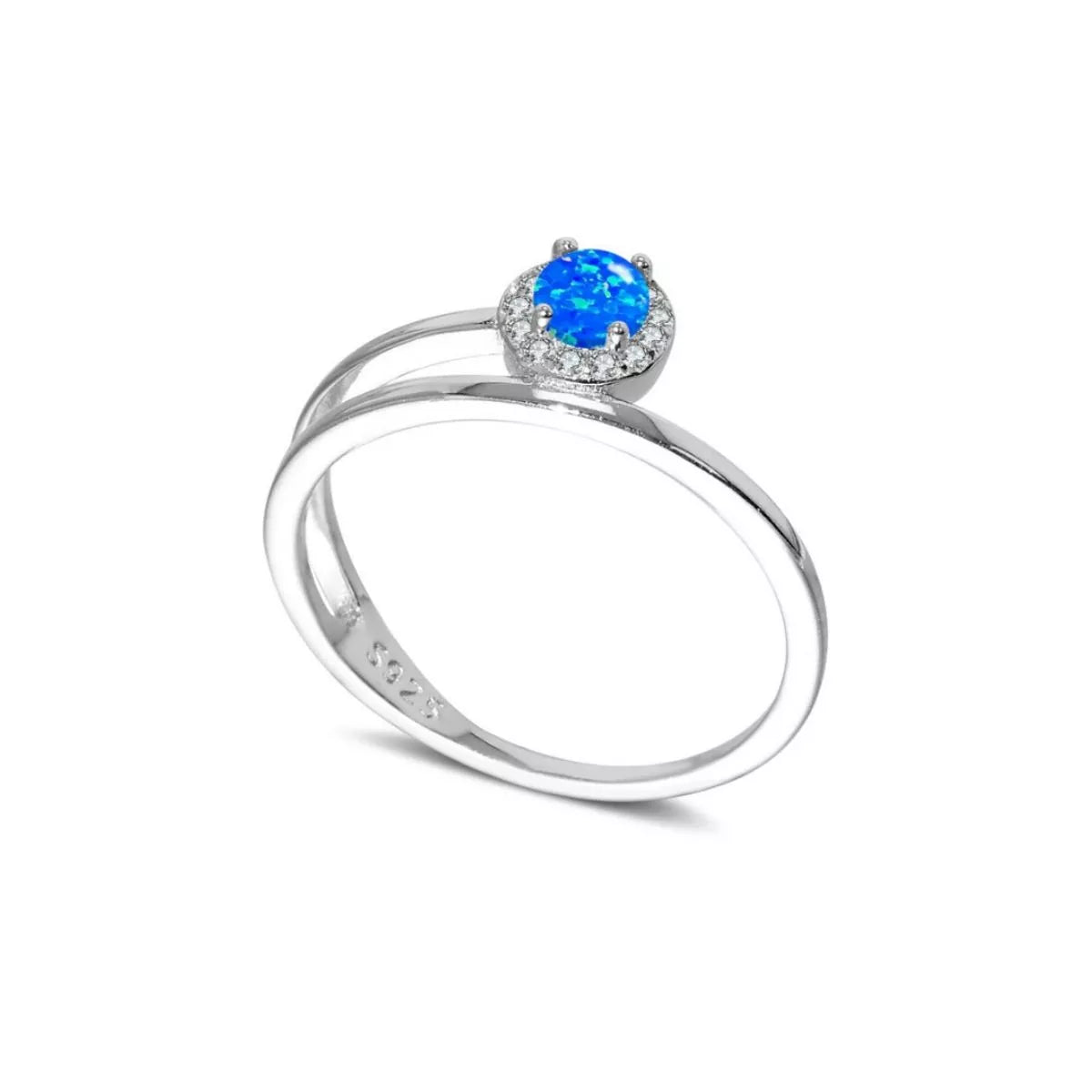 925 Sterling Silver Opal Ring