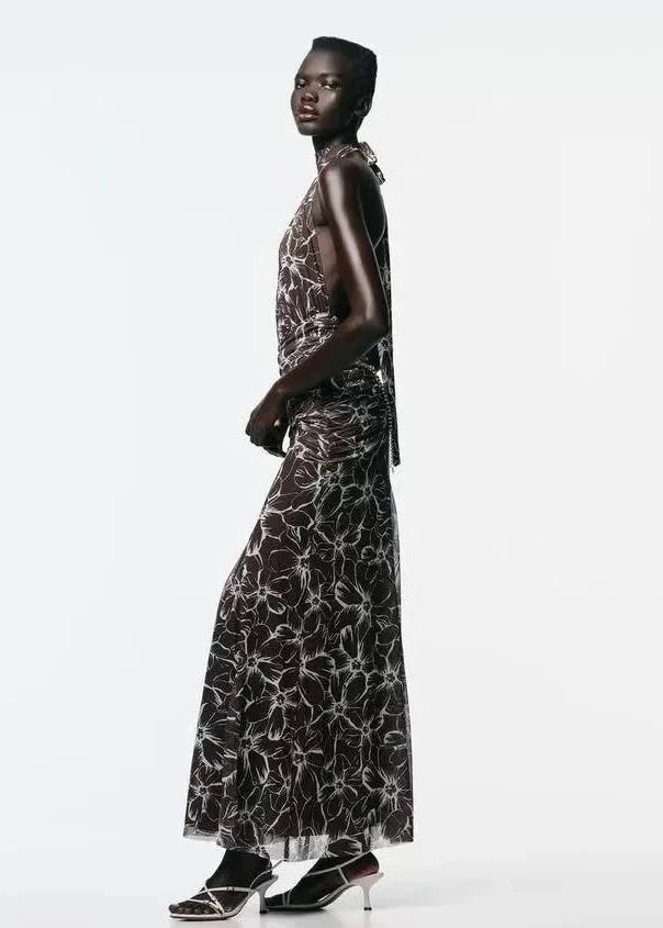 ARIA HALTER MAXI DRESS