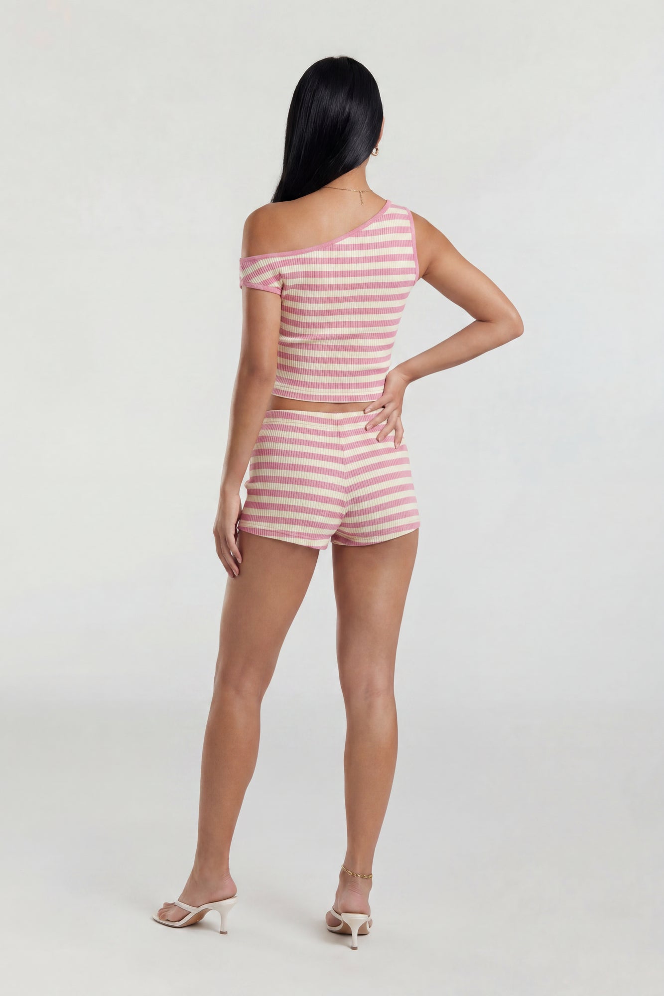 Button-Up Knit Top & Short Set