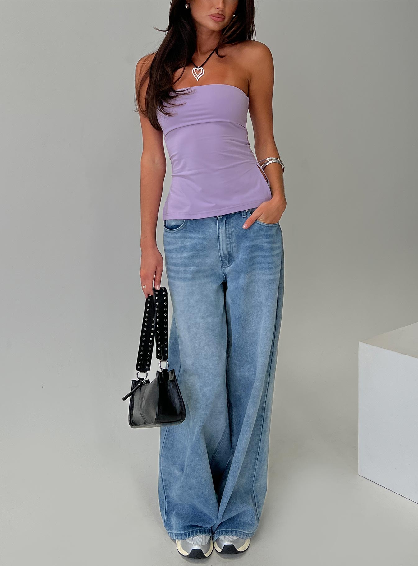 Strutter Strapless Top Purple