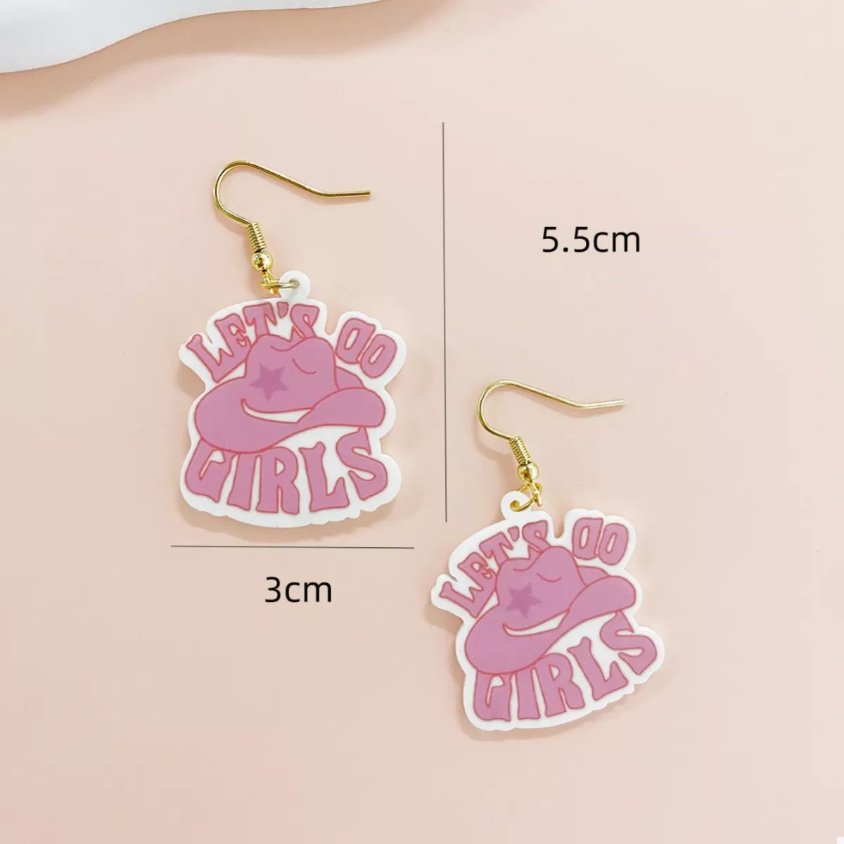 Cowgirl Hat Dangle Earrings