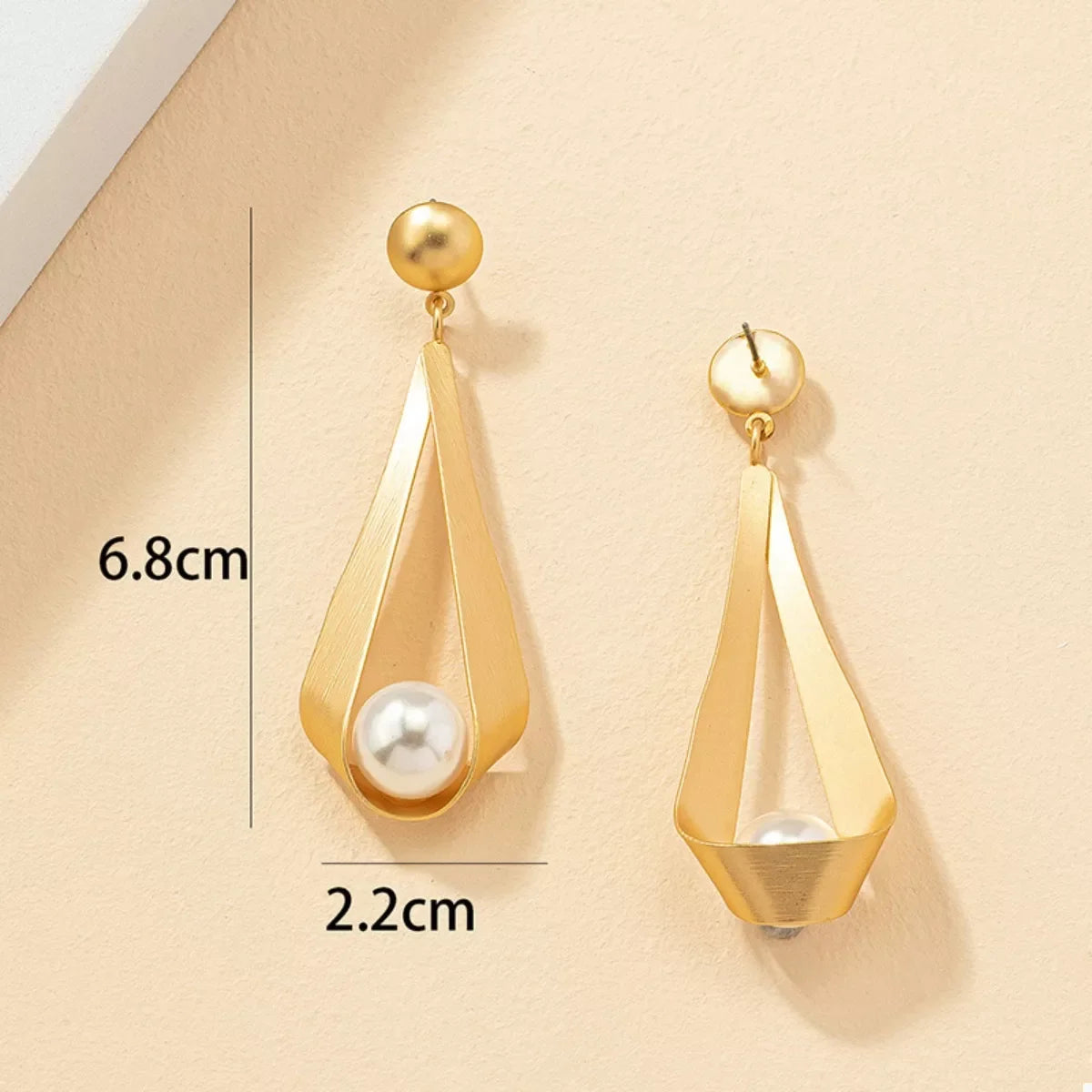 18K Gold-Plated Pearl Drop Earrings