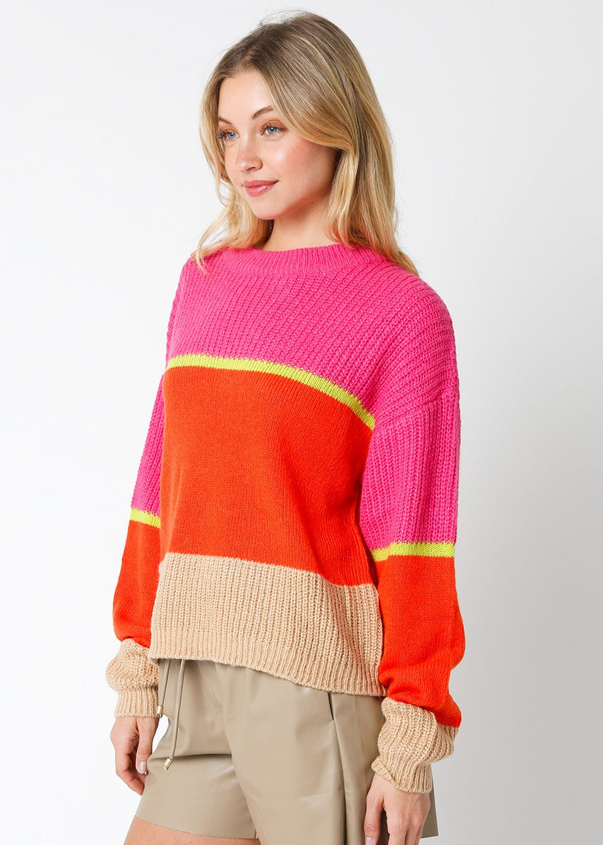 MILLIE COLORBLOCK SWEATER