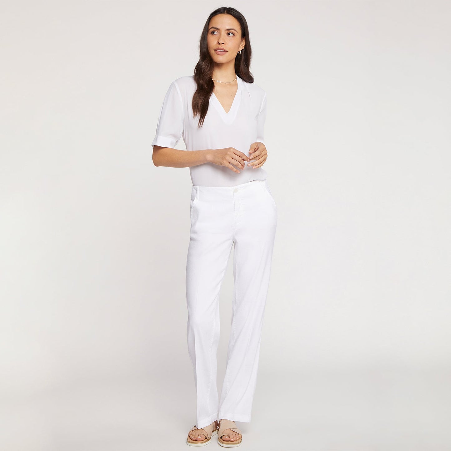 Marilyn Straight Pants - Optic White