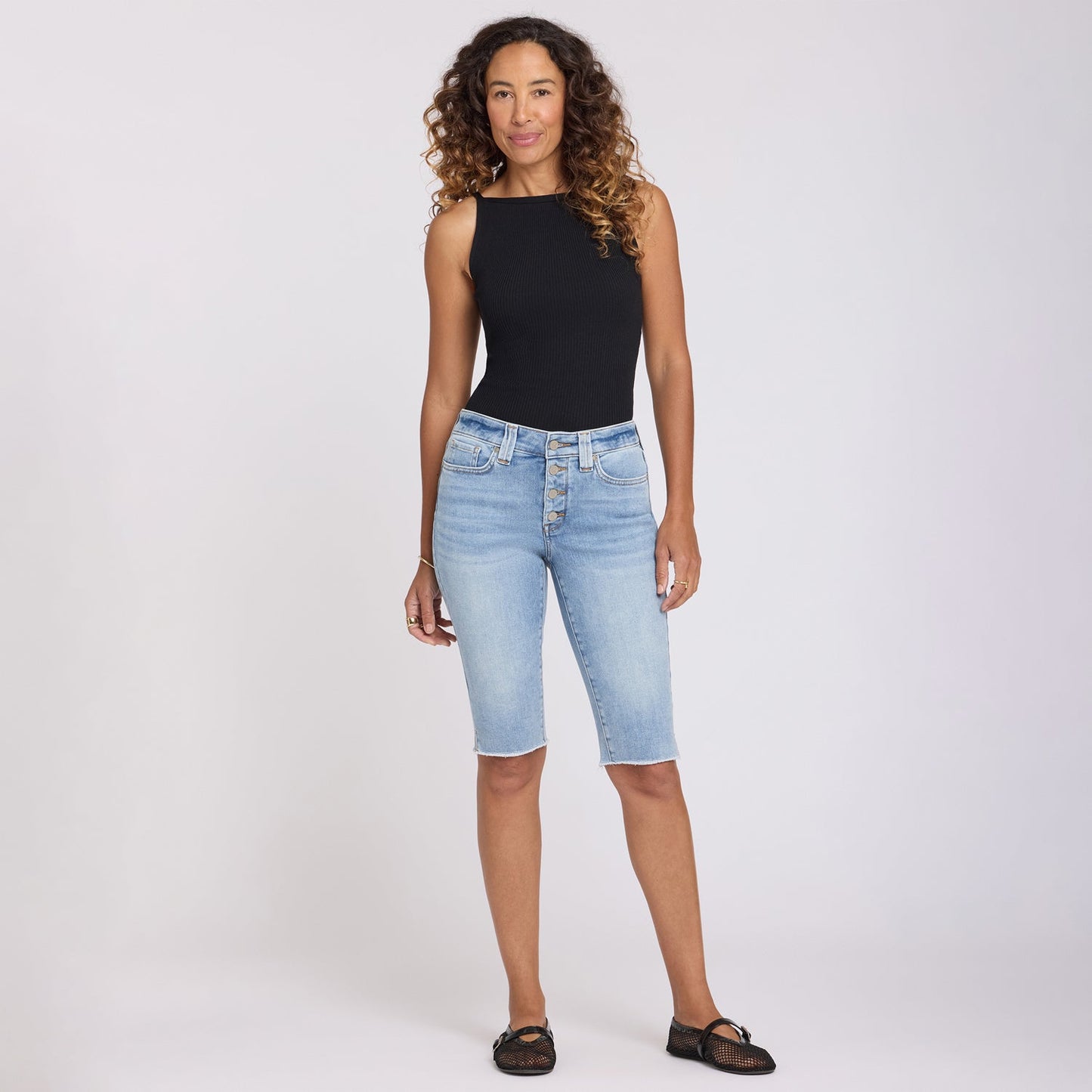 Sophie Bike Capri Jeans - Mist Springs