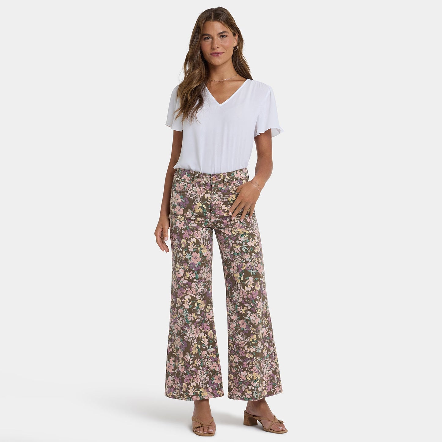 Mia Palazzo Ankle Jeans - Earth Blooms