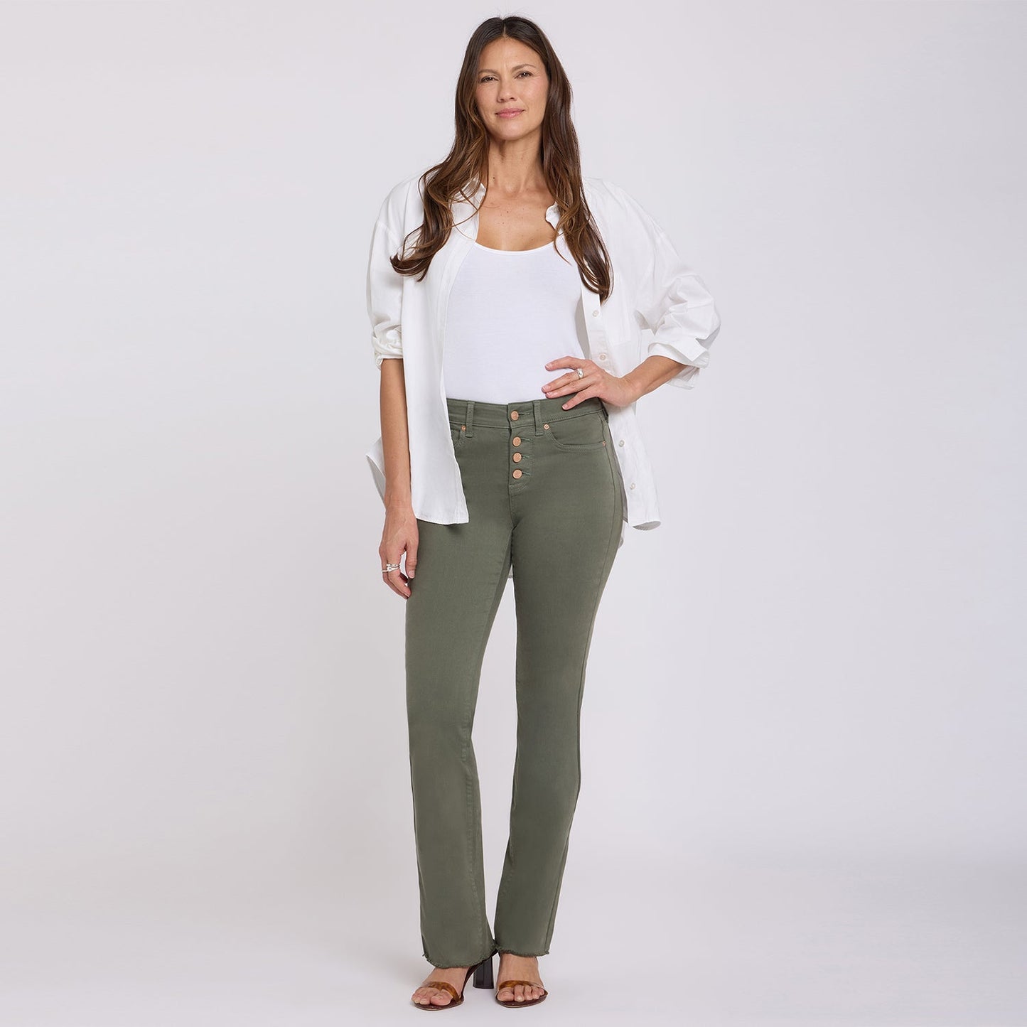 Barbara Bootcut Jeans - Desert Green