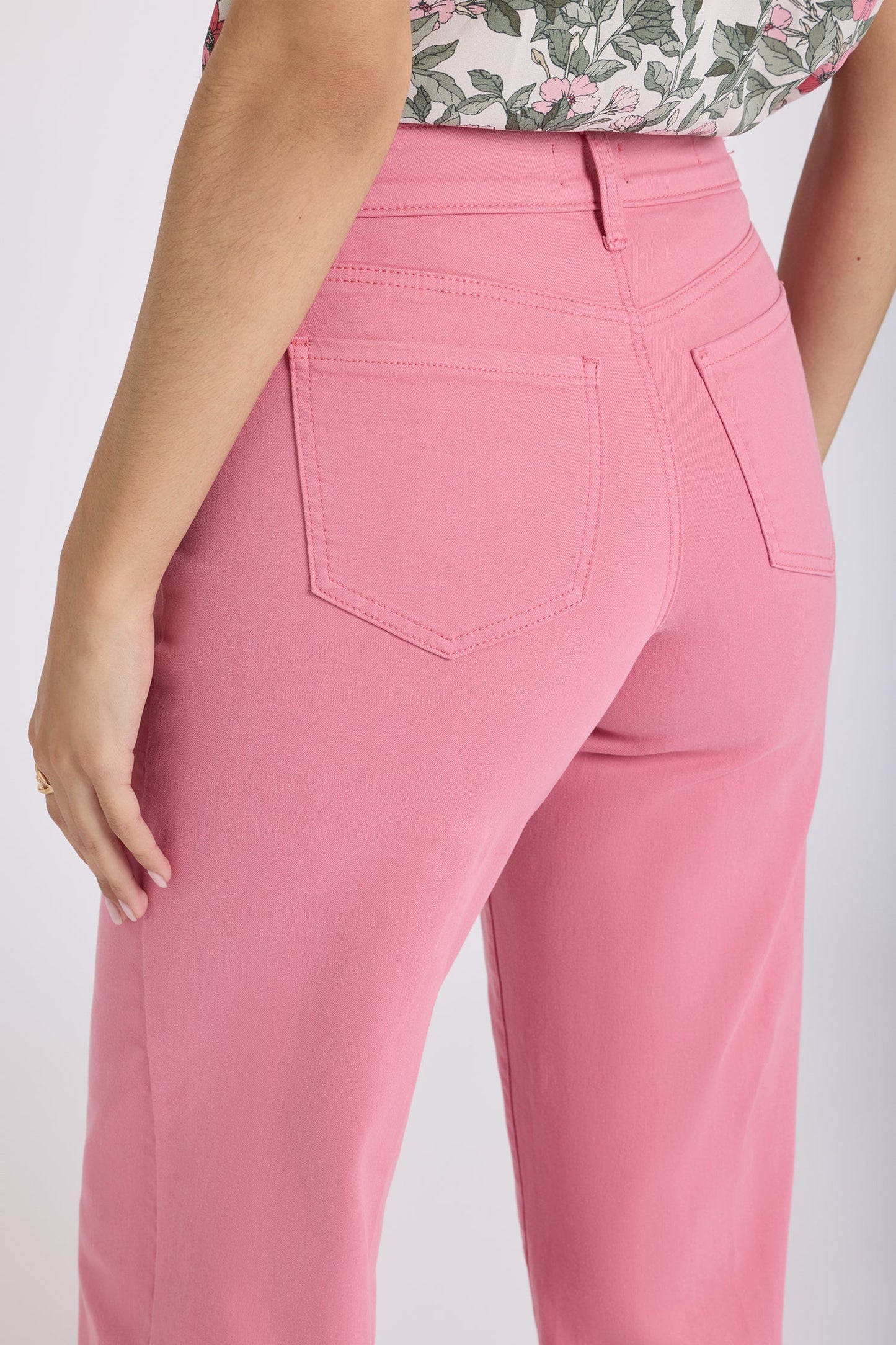 Teresa Wide Leg Ankle Jeans - Desert Rose