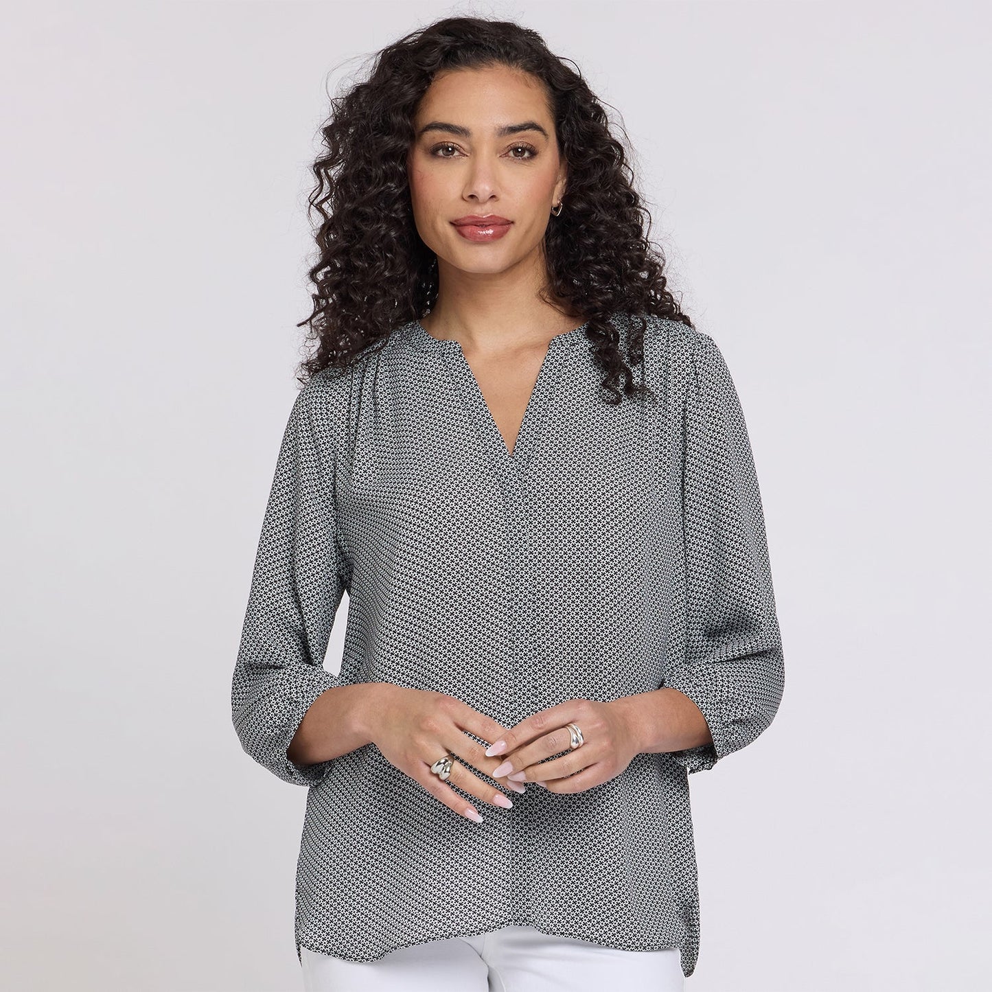 Pintuck Blouse - Night Daisy