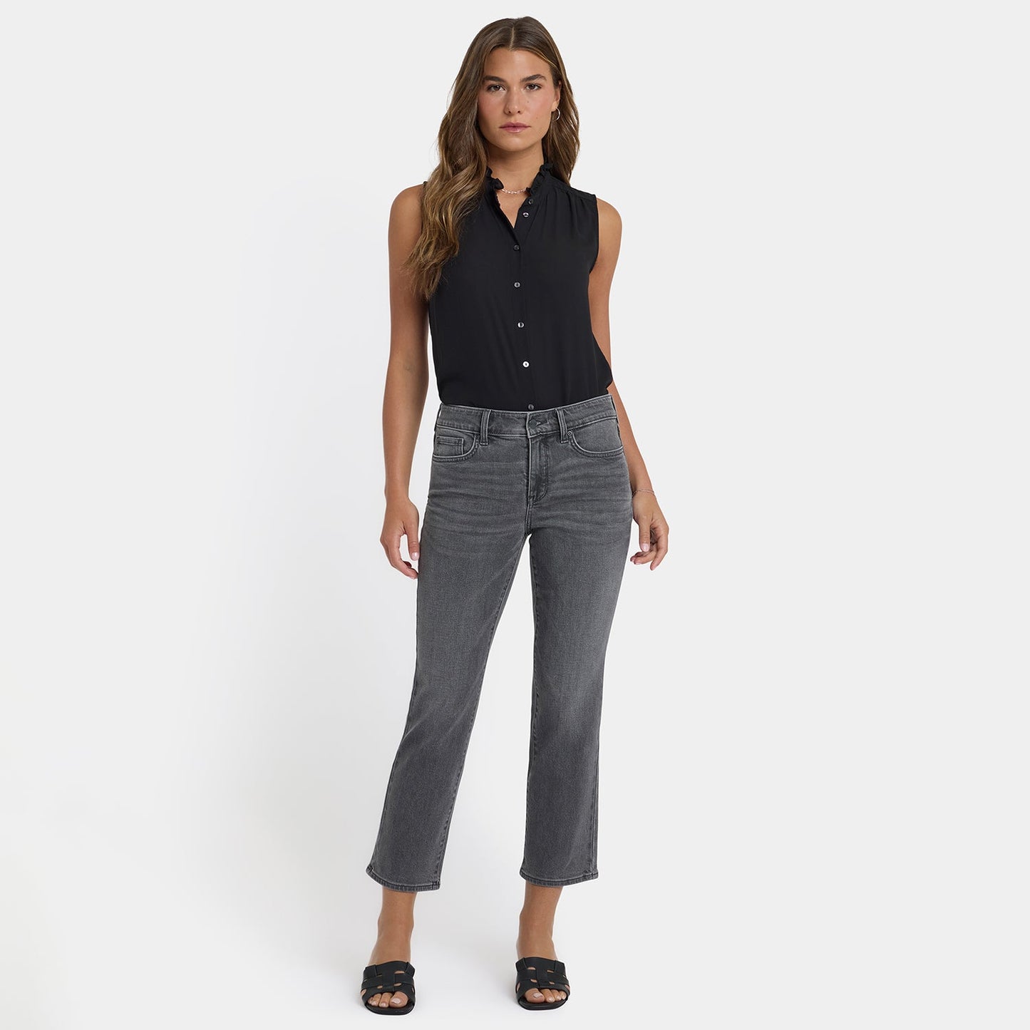 Marilyn Straight Ankle Jeans - Dusty Ash