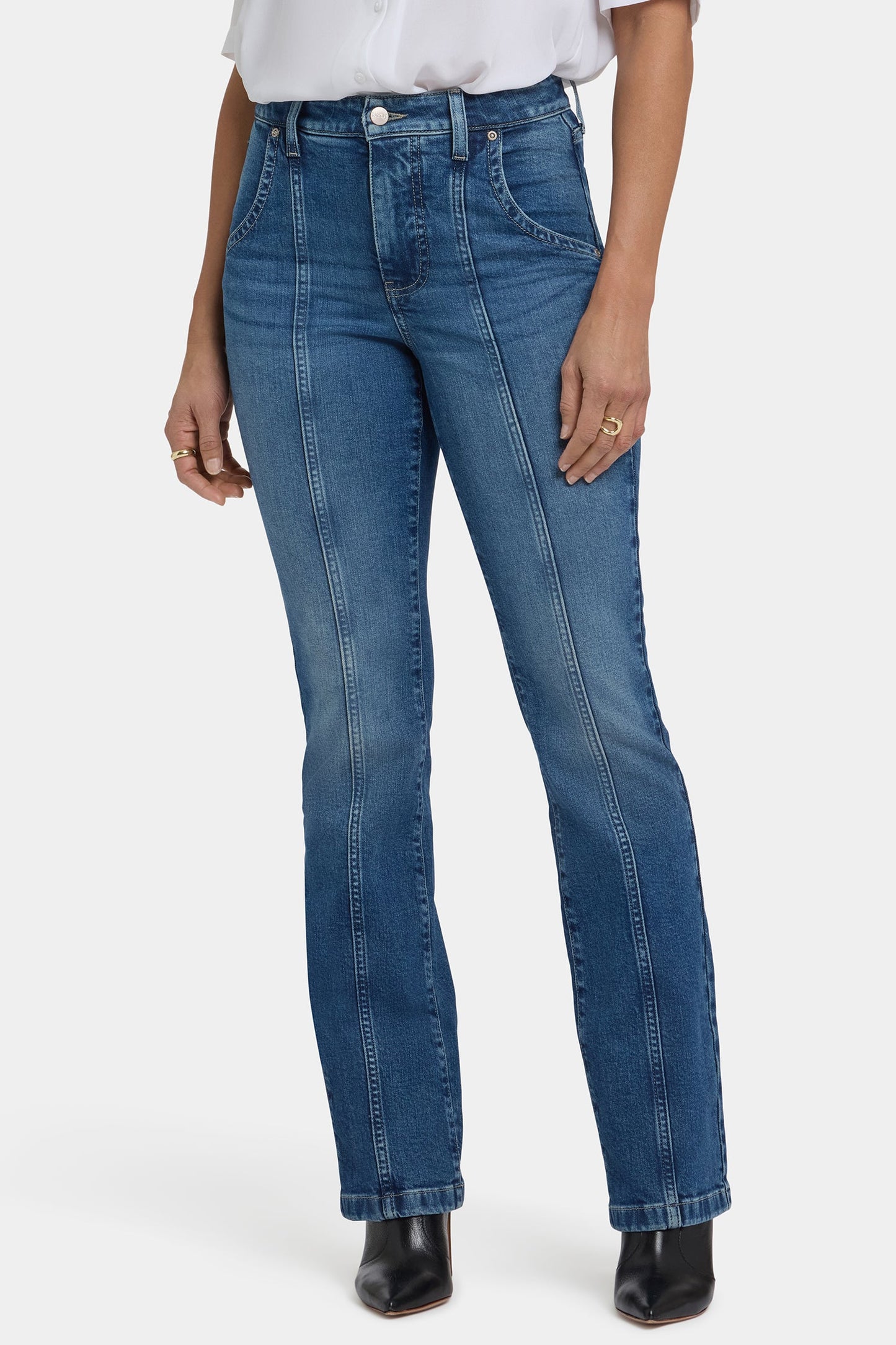Billie Mini Bootcut Jeans In Petite - Romantic Indigo