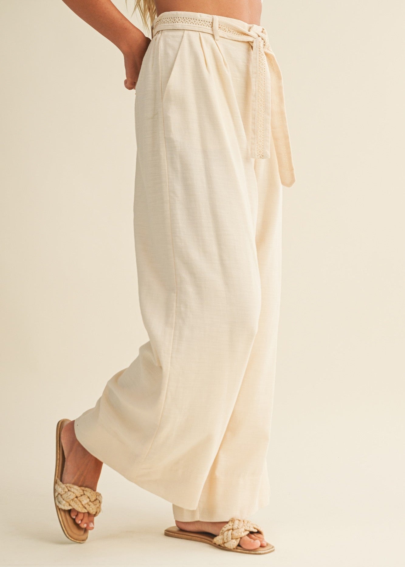 GRACIE PLEATED PALAZZO PANTS