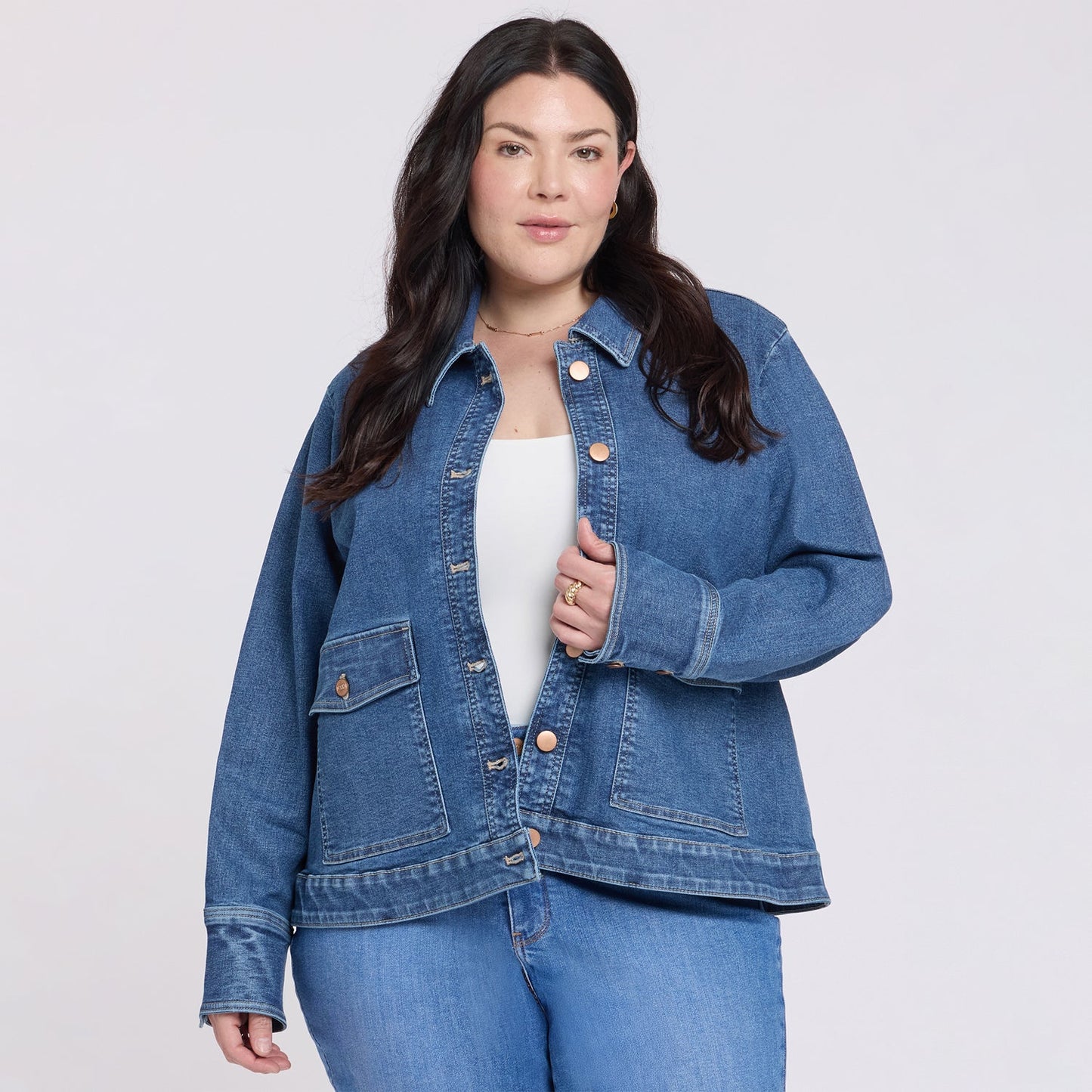 Denim Jacket In Plus Size - Salton