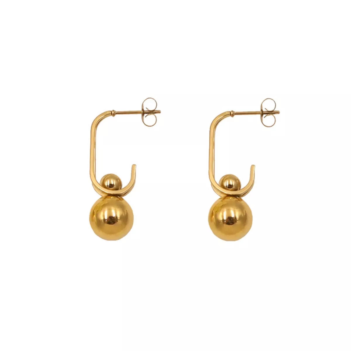 18K Gold-Plated Ball Drop Earrings