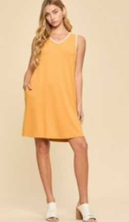 Airloom Sleeveless Dress with Trim Detail