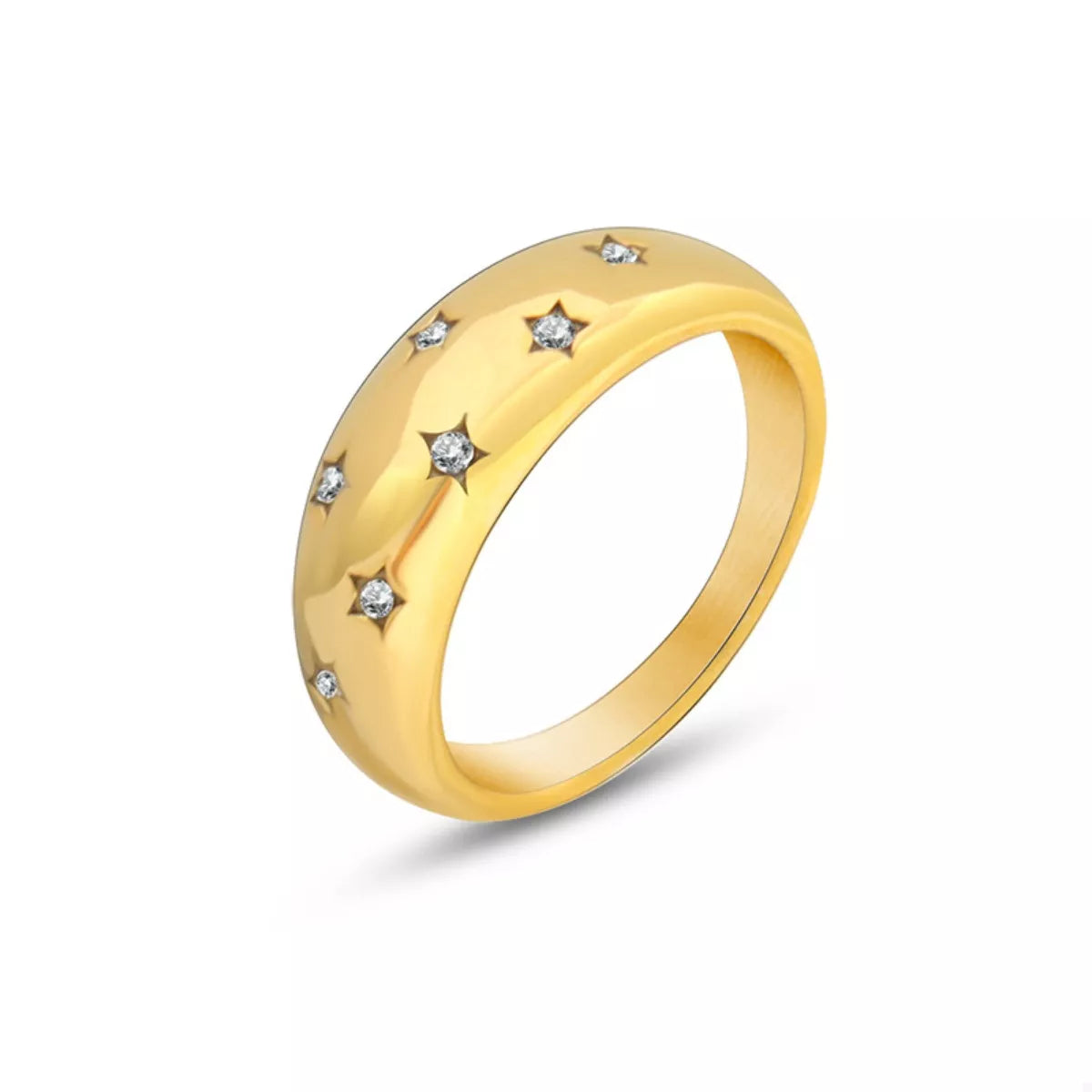 18K Gold-Plated Zircon Ring