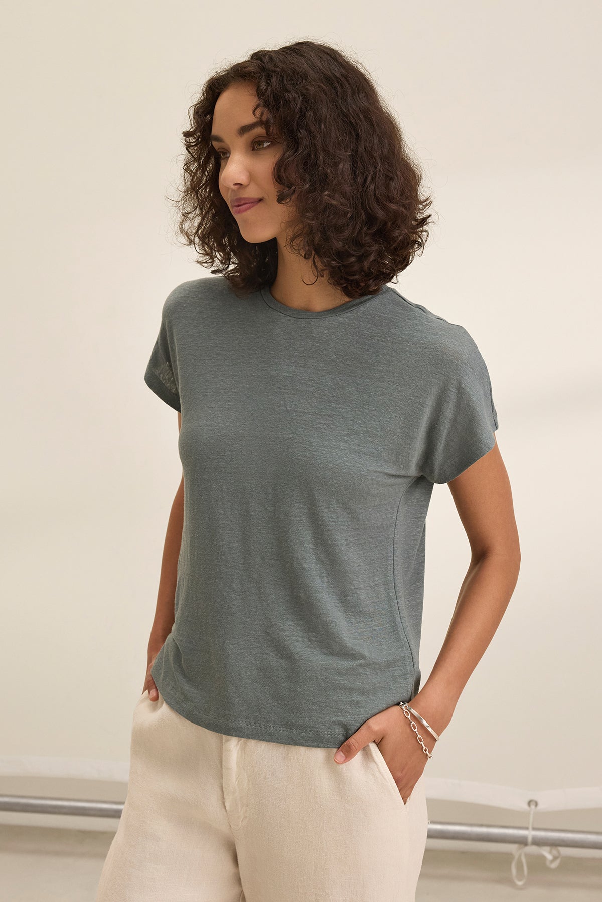 JASMINE LINEN KNIT TEE