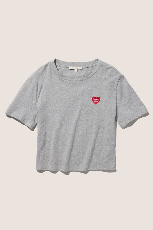 Favorite Mama Heart Emblem Tee