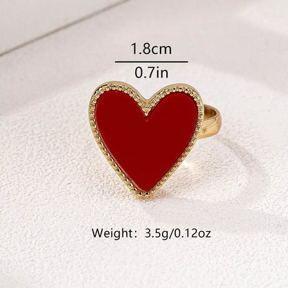 18K Gold-Plated Heart-Shaped Ring