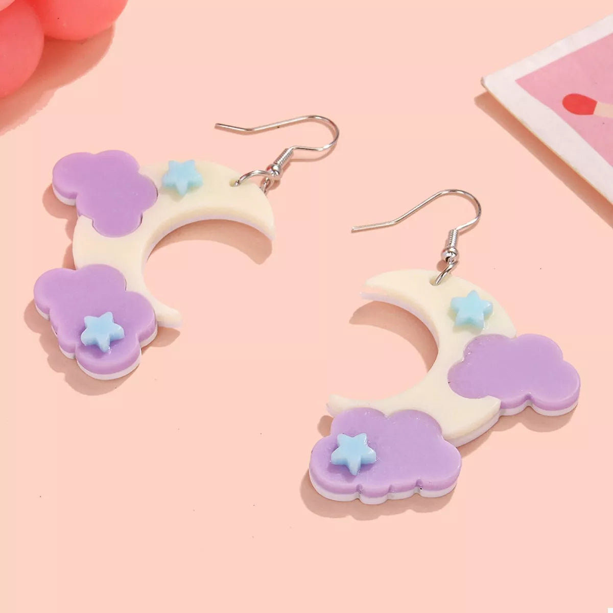Rainbow Cloud Dangle Earrings