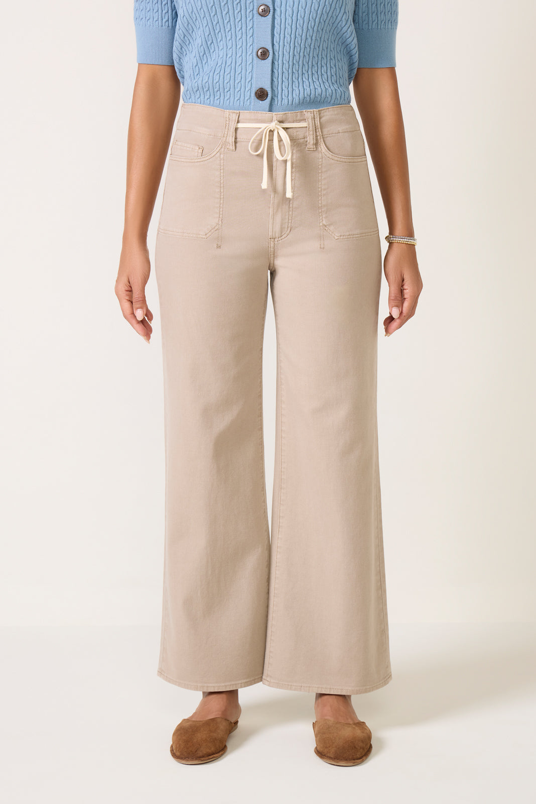 Ari w/ Waistband Tie Wide Leg Pant