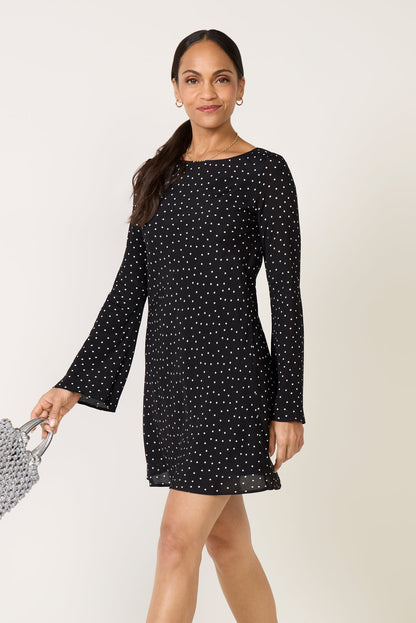 Campbell Dot Crepe Mini Dress