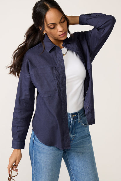Frankie Stretch Linen Long Shacket