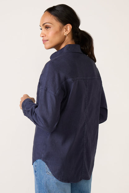 Frankie Stretch Linen Long Shacket