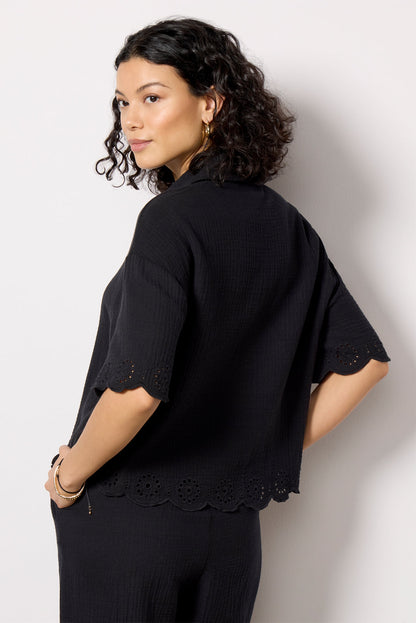 Eden Gauze Eyelet Top