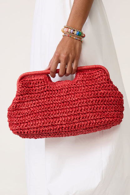 Beckett Raffia Clutch