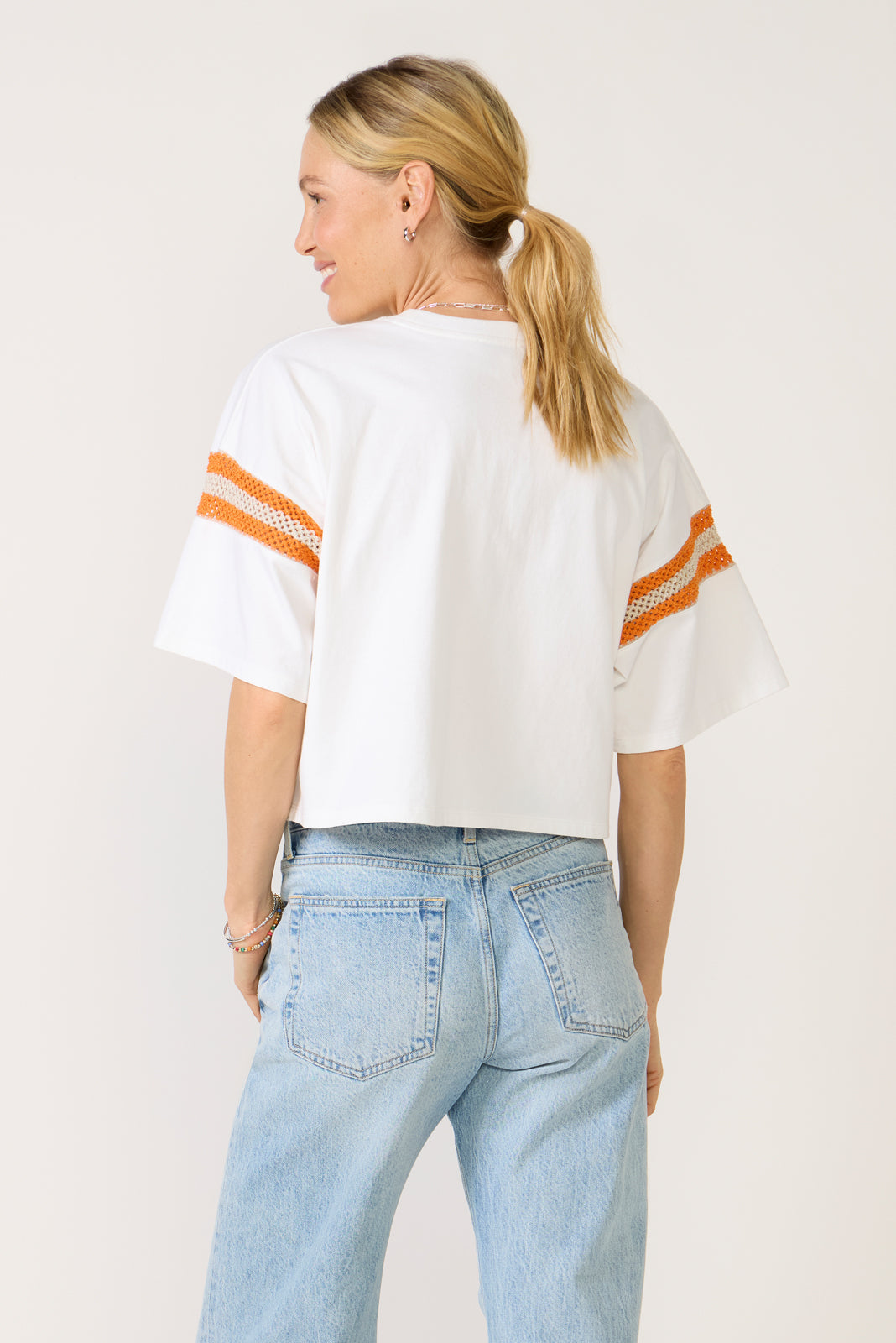 Bridget Crochet Varsity Tee