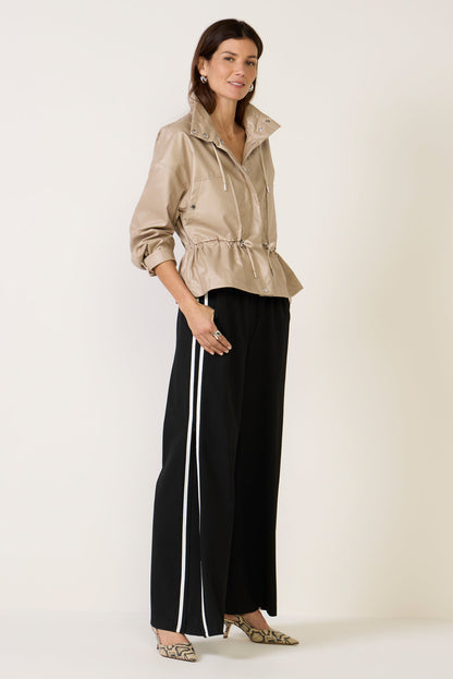 Faux Leather Bomber