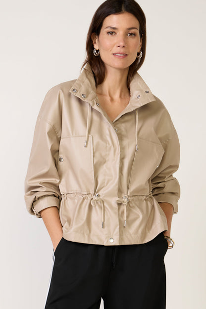 Faux Leather Bomber