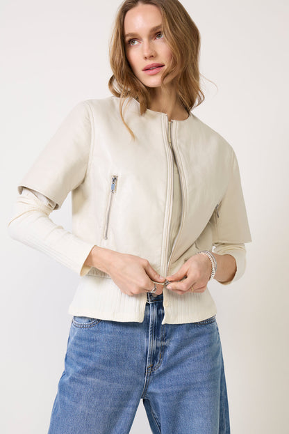Billie Leather Bomber